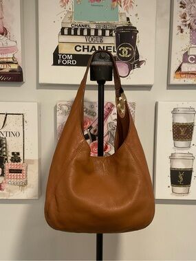 EUC MK Leather Hobo Bag - Cognac Brown CLL100